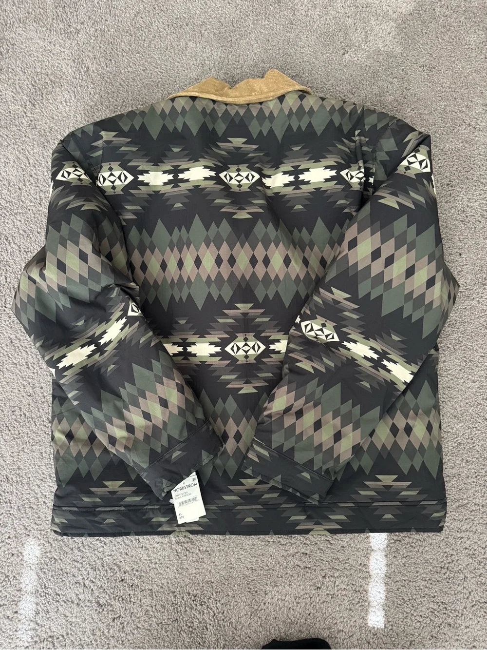 Pendleton Black & Olive Aztec Sherpa-Lined Papago Bomber Jacket- Size XL- NWT